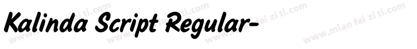 Kalinda Script Regular字体转换